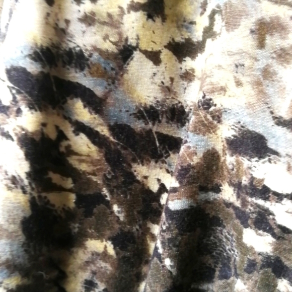 00s vintage fine gage jersey animal camo printed maxi gown with cutouts - Picture 6 of 14
